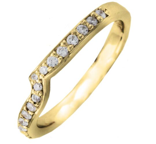 2.5mm Shaped Wedding Ring - 0.30ct Diamond | W610